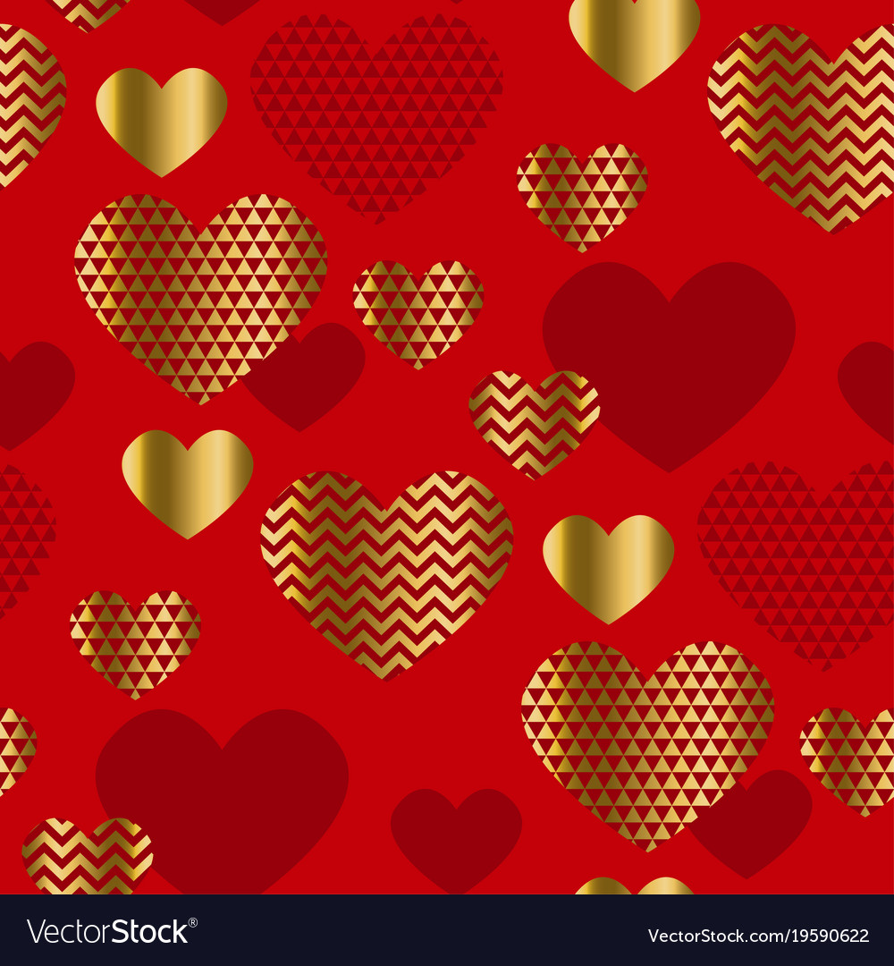 Modern luxury valentines day seamless pattern Vector Image