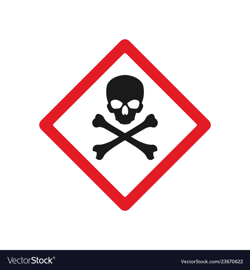 Premium Vector  Danger toxic sign skull icon warning skull symbol