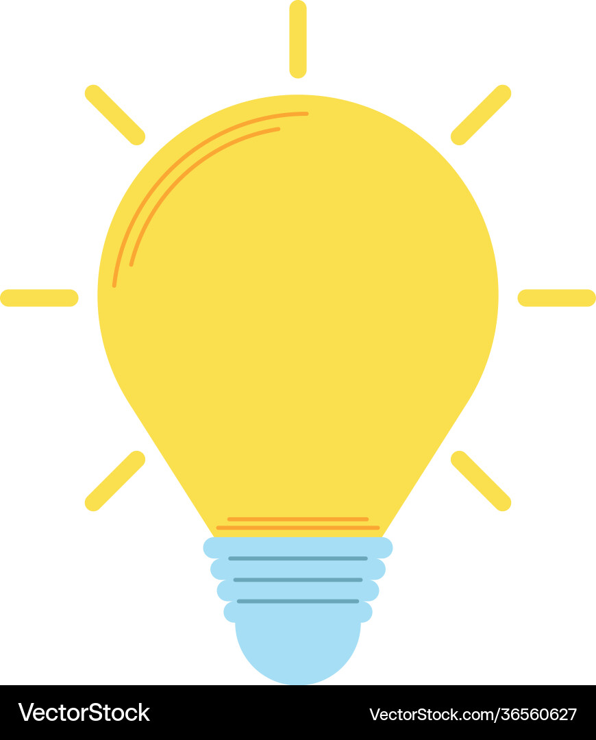 Bulb light idea Royalty Free Vector Image - VectorStock