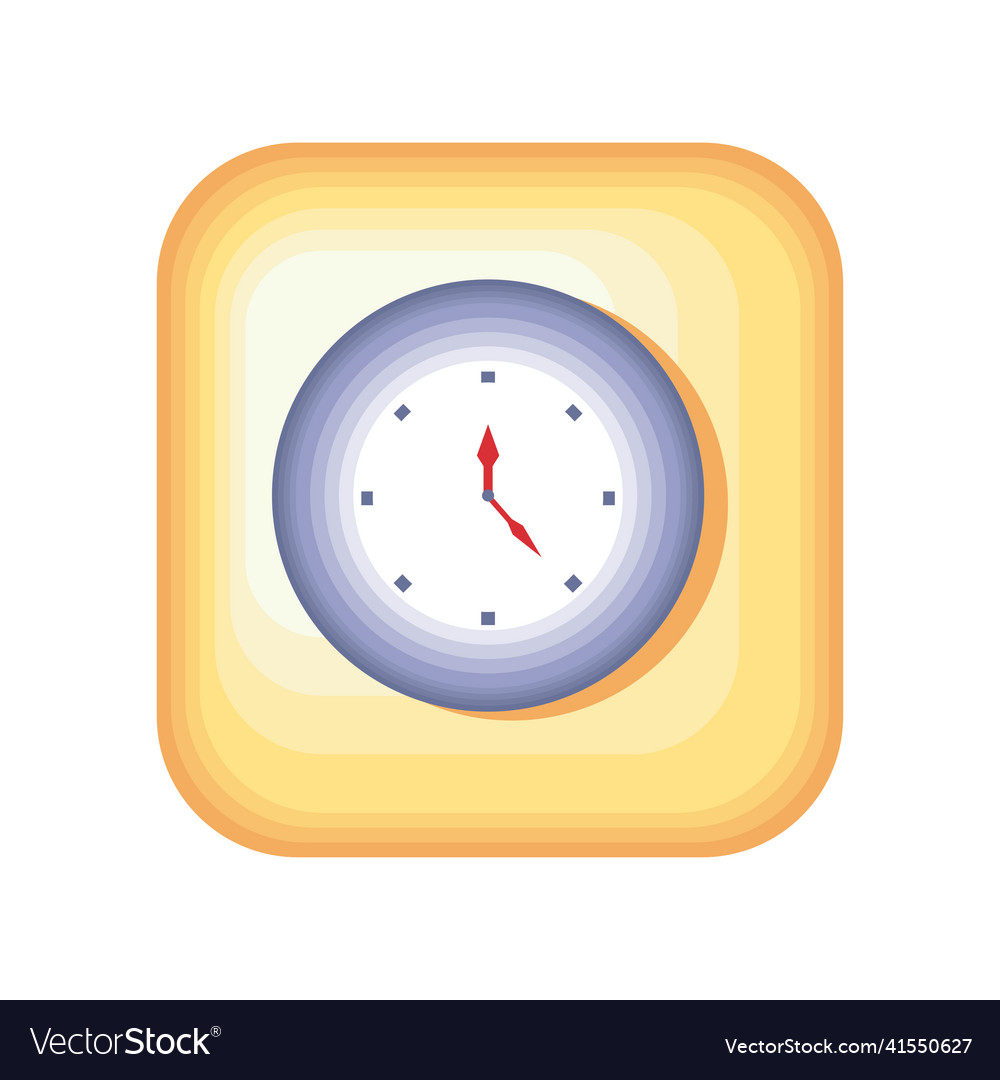 Clock mobile app Royalty Free Vector Image VectorStock
