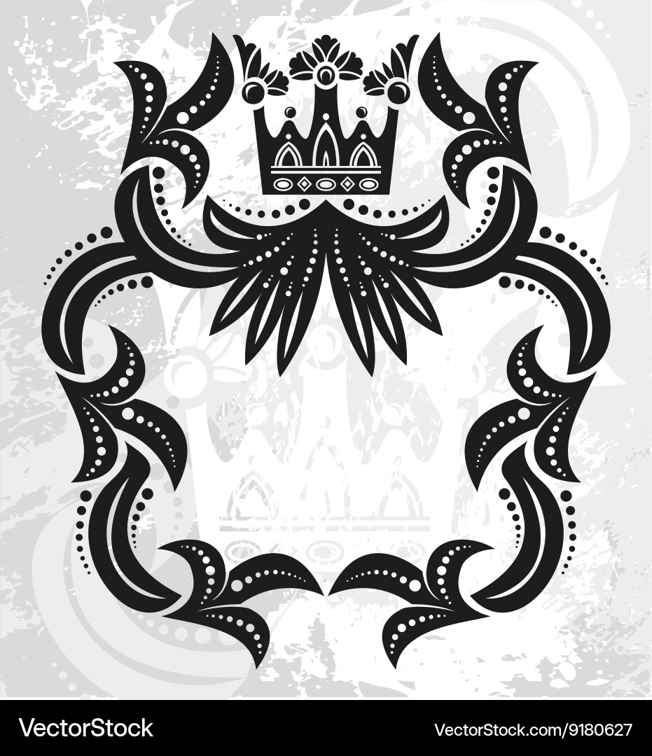 Decorative frame with crown Royalty Free Vector Image