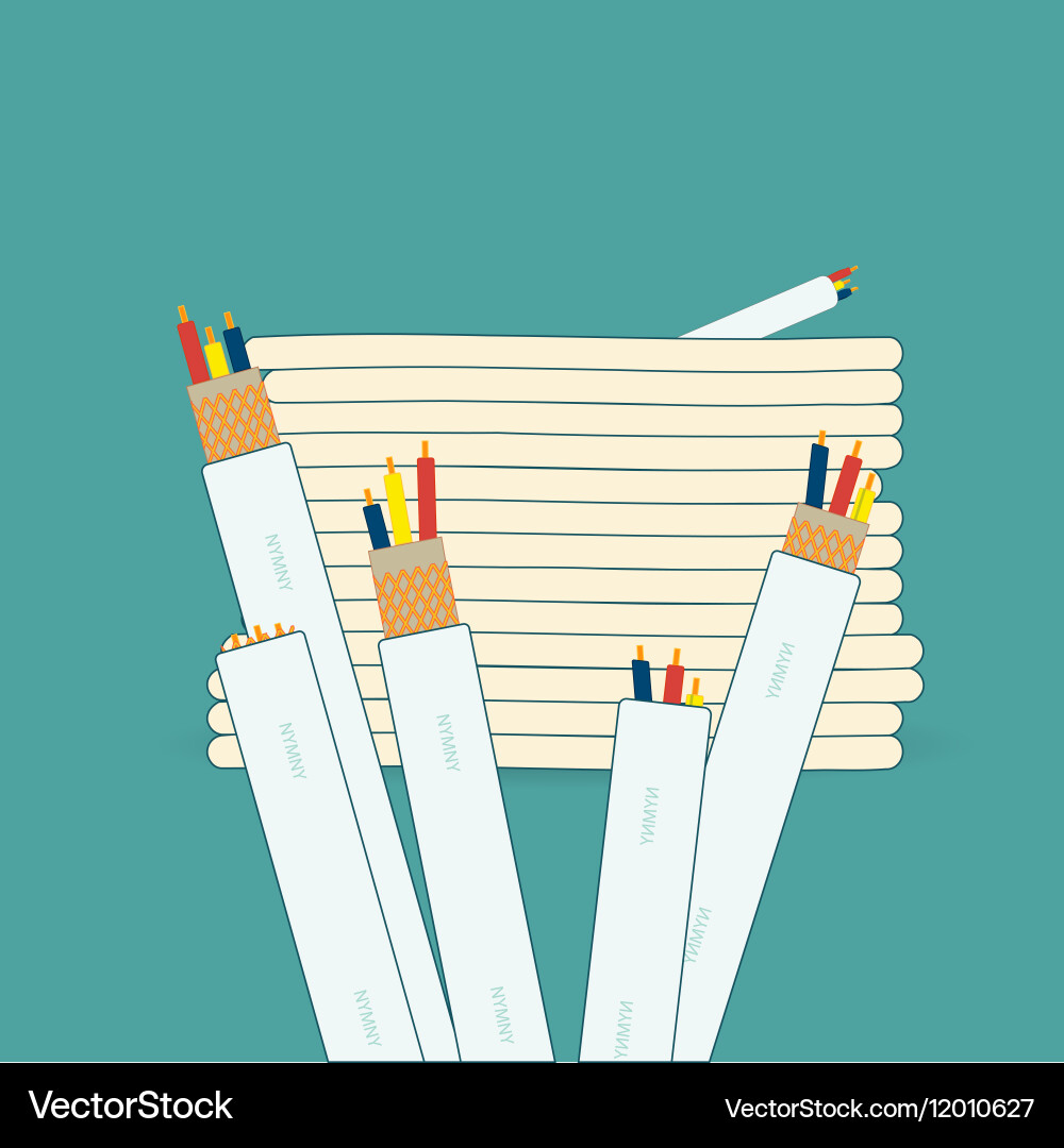 Electric cable wire Royalty Free Vector Image - VectorStock