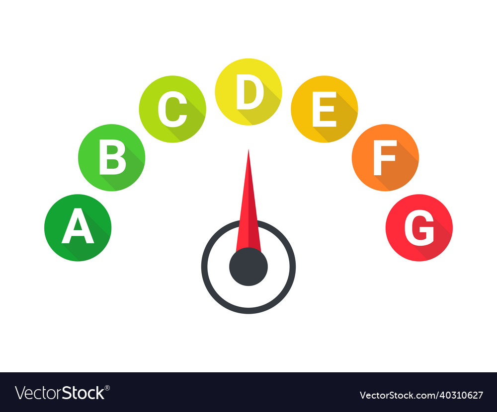 Energy Efficiency Icons Rate Royalty Free Vector Image 5740