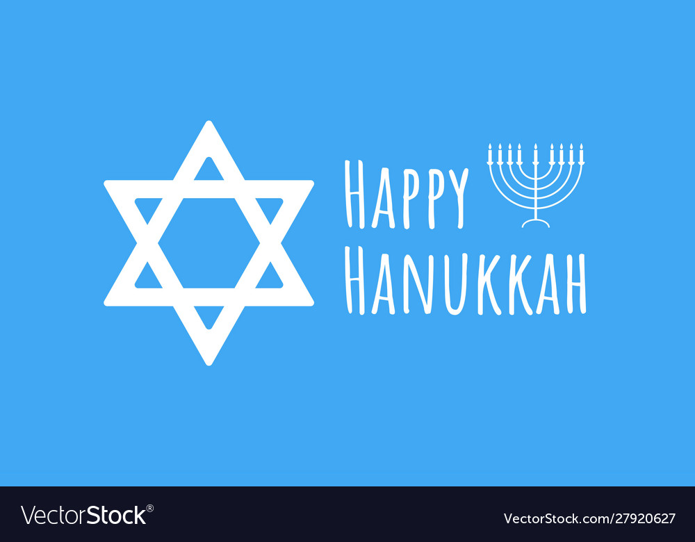 Happy hanukkah - festive background with star Vector Image