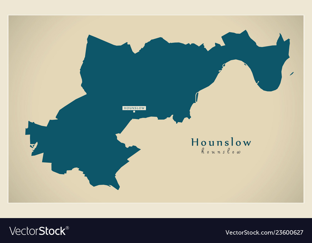 Modern map - hounslow borough greater london uk Vector Image