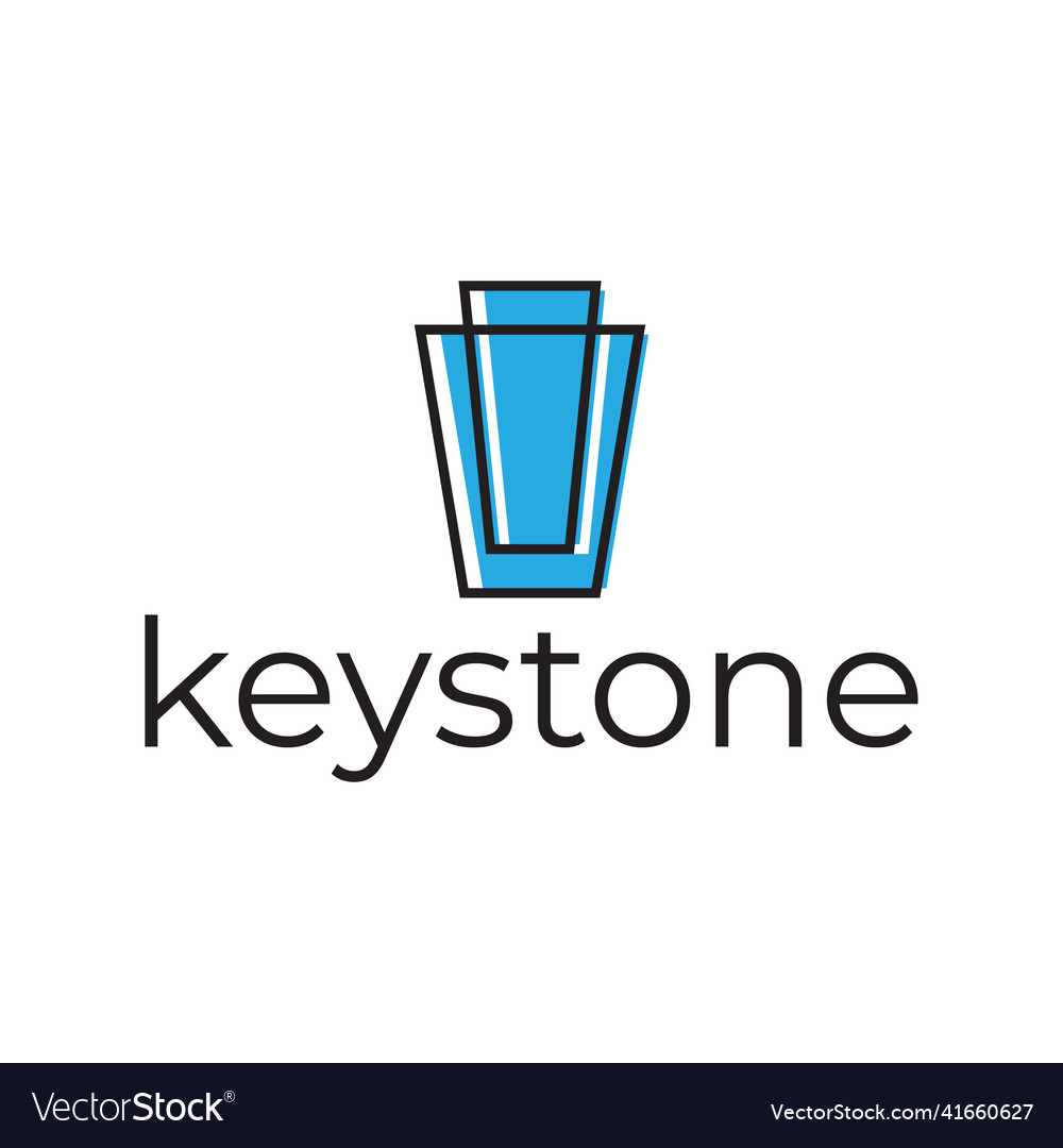 Simple Keystone Logo Design Royalty Free Vector Image | vlr.eng.br