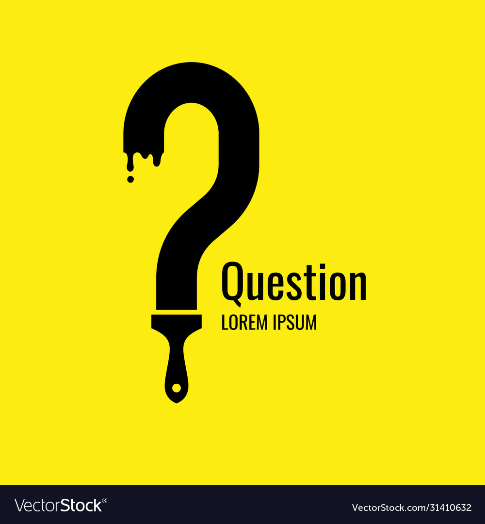 A poster with a picture a question mark frame Vector Image