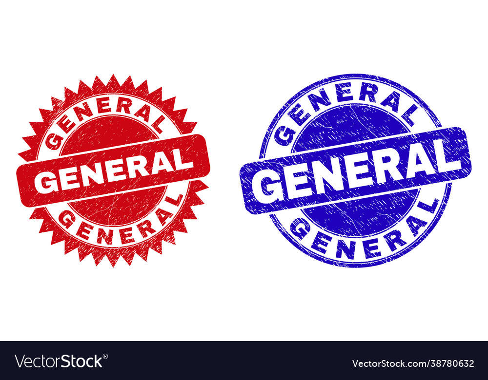 General rounded and rosette stamps with rubber Vector Image