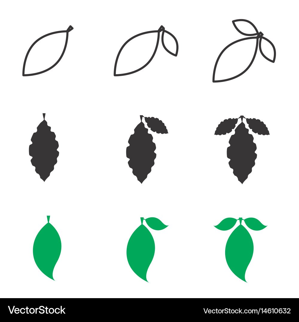 Leaf icon or element isolated Royalty Free Vector Image