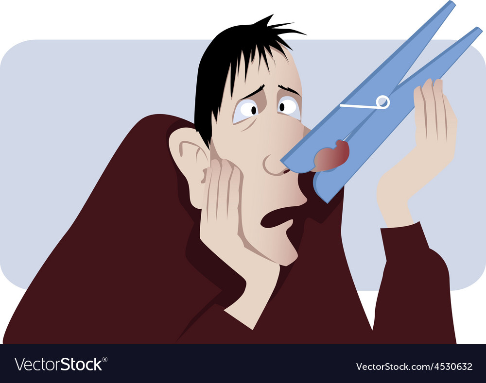 Nasal congestion Royalty Free Vector Image - VectorStock