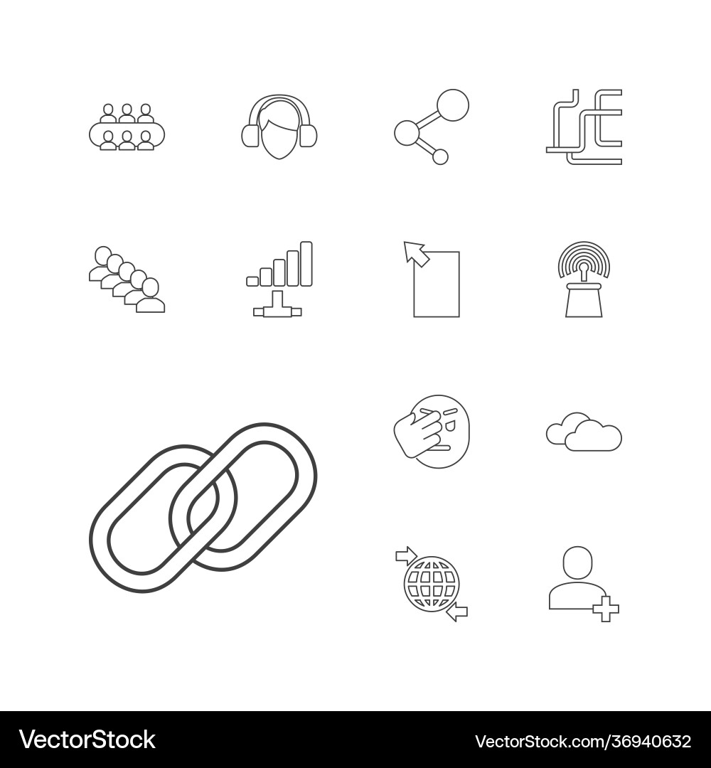 Network icons Royalty Free Vector Image - VectorStock