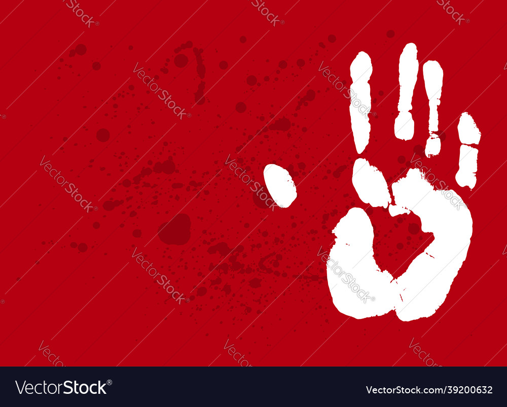 Print of a human hand Royalty Free Vector Image