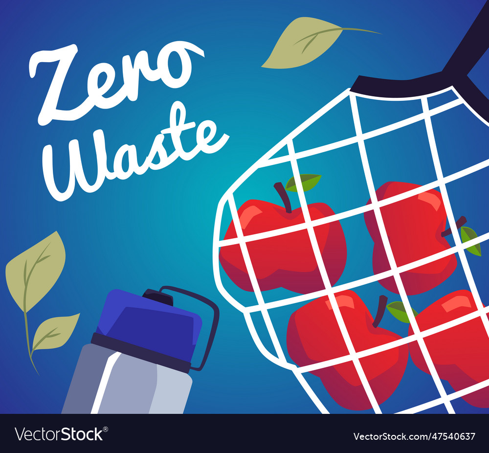 Eco-friendly Zero Waste Theme Banner Or Poster Vector Image