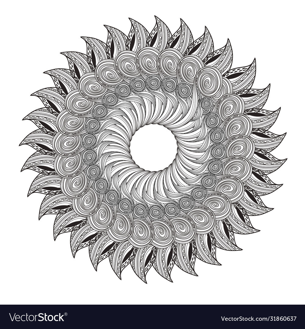 Graphic circular pattern Royalty Free Vector Image