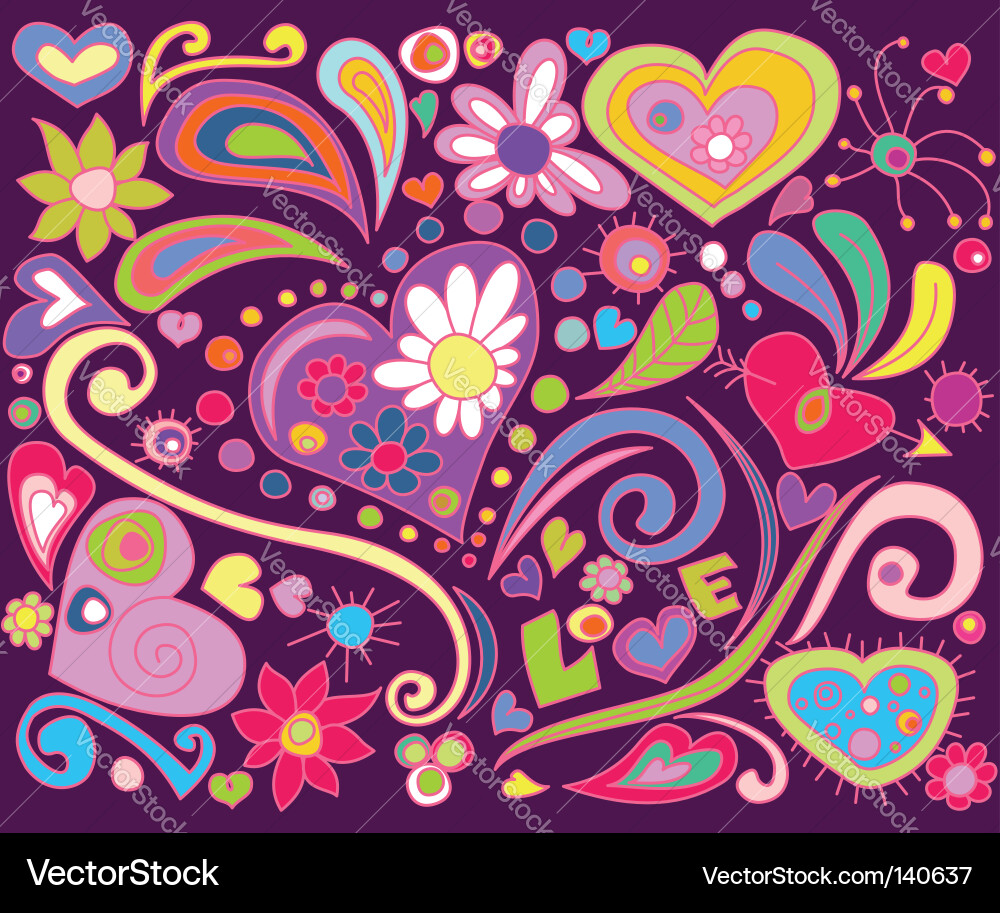 Love doodle Royalty Free Vector Image - VectorStock
