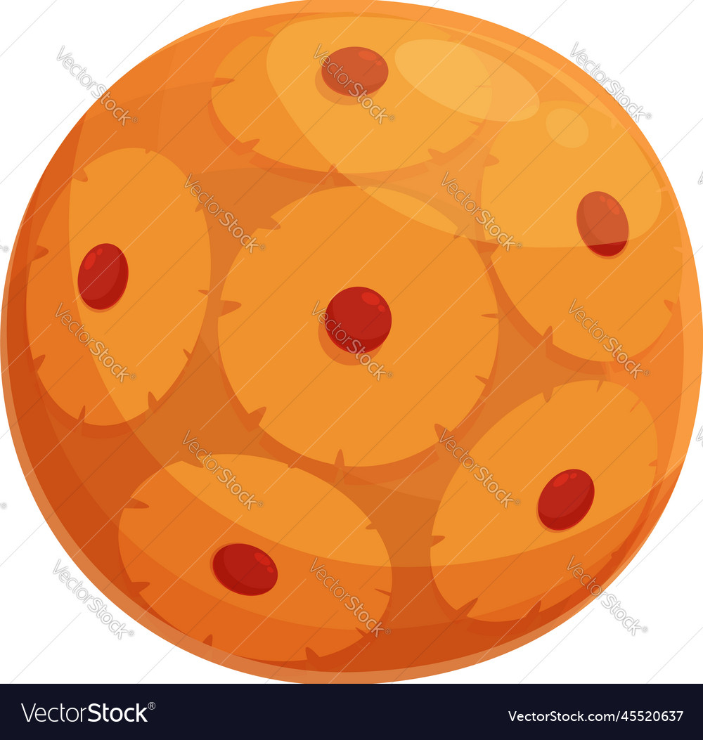 Menu upside-down cake icon cartoon cooking