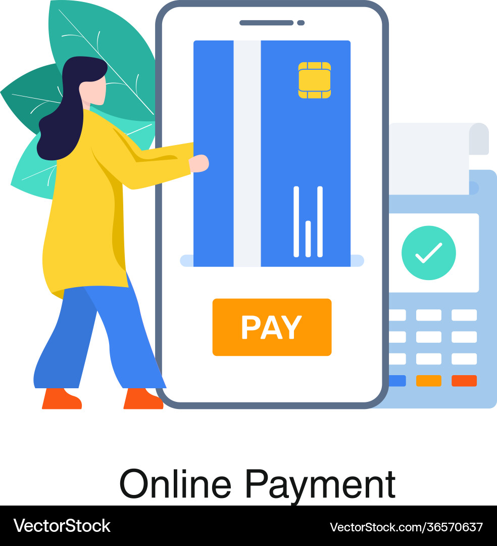 Online payment Royalty Free Vector Image - VectorStock