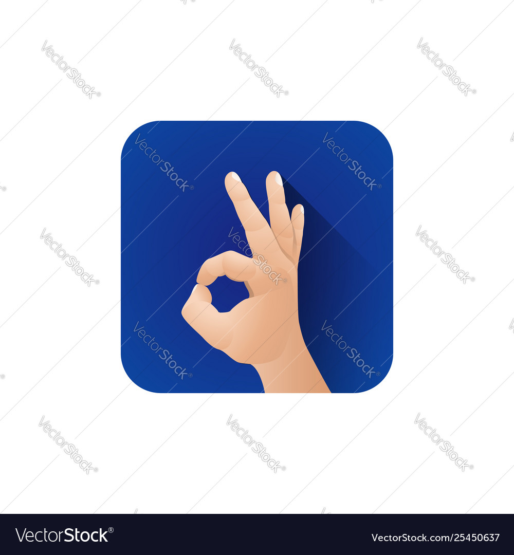 Symbolic hand fingers gesture