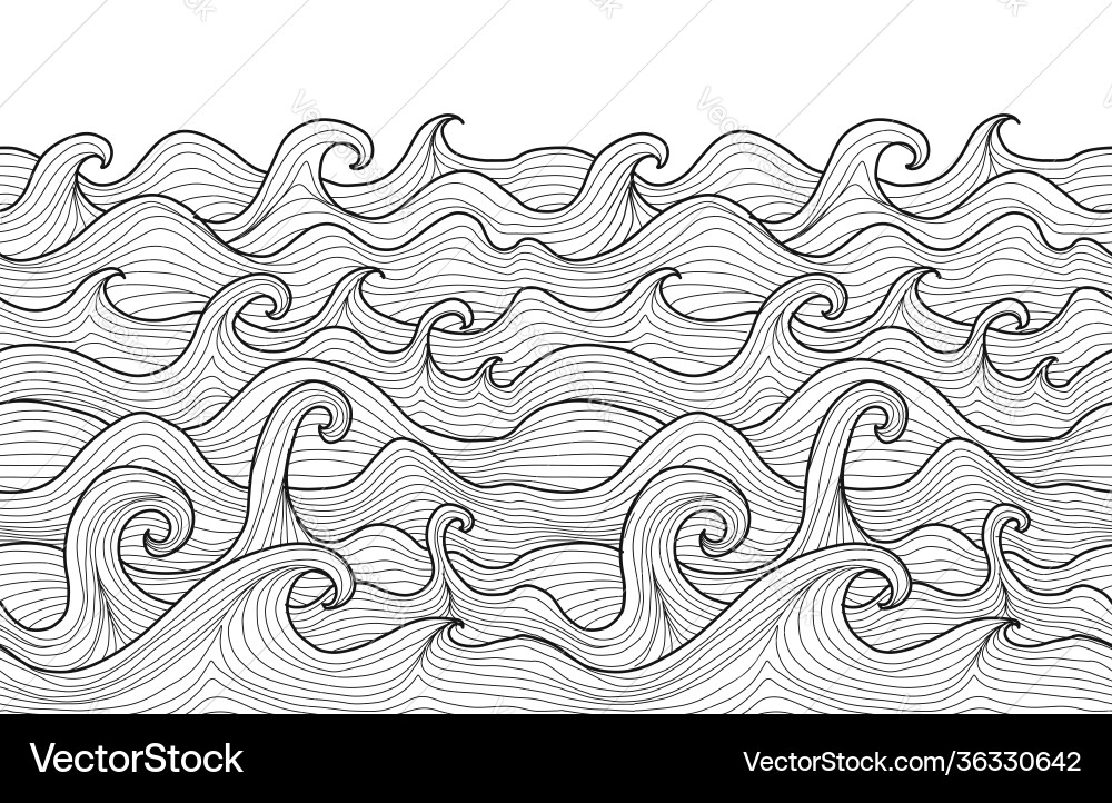 Abstract sea background seamless pattern for your Vector Image