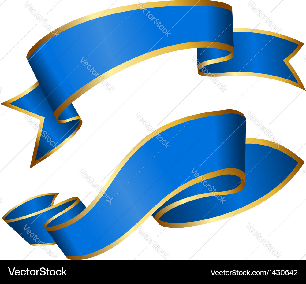 Blue ribbon Royalty Free Vector Image - VectorStock