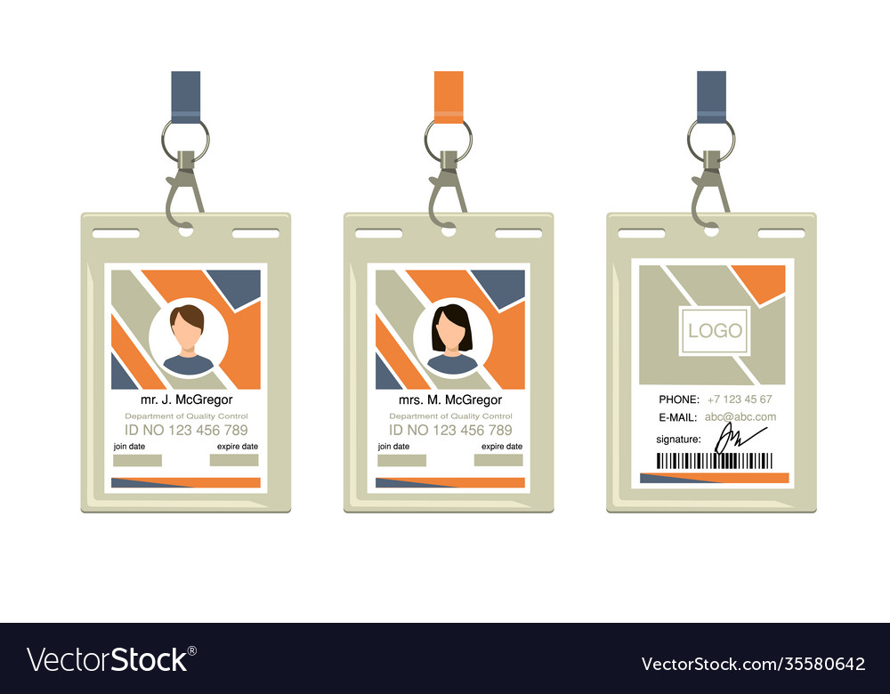 Employee corporate badges Royalty Free Vector Image