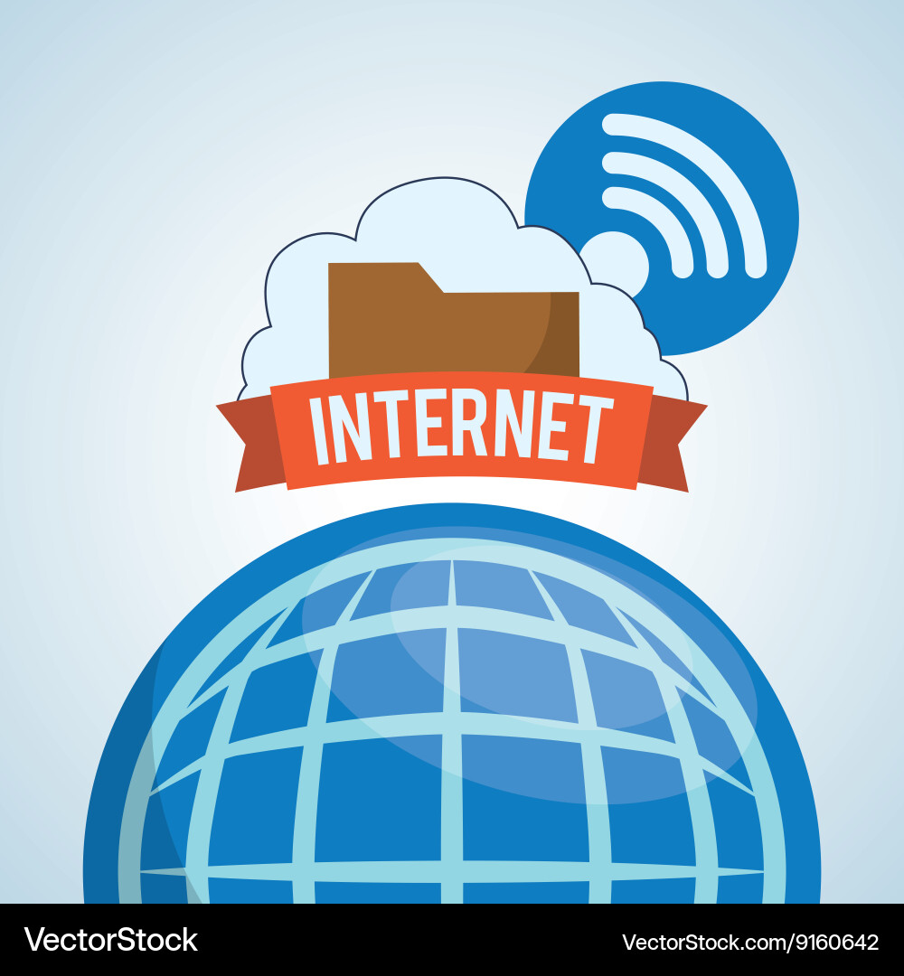 Internet design online icon colorful Royalty Free Vector