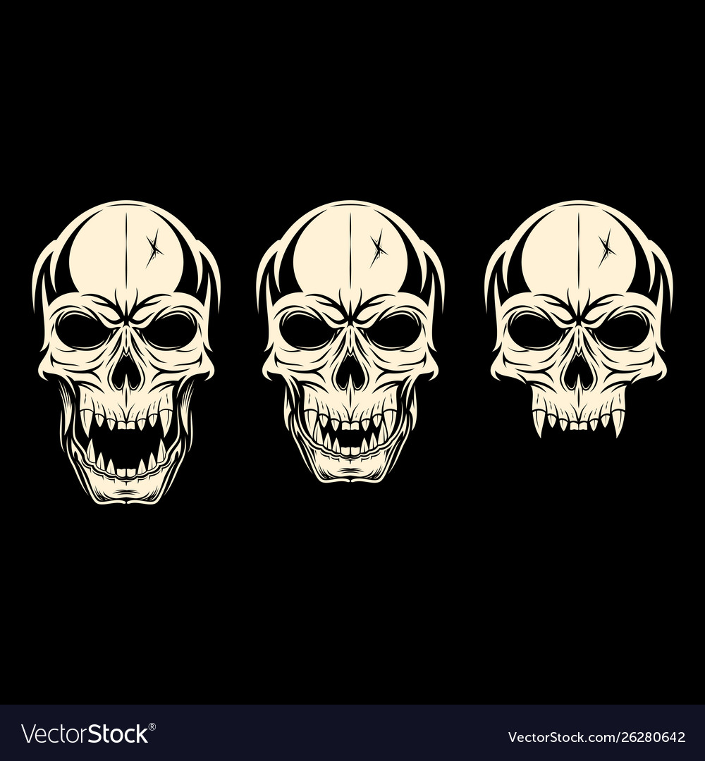Set skull black