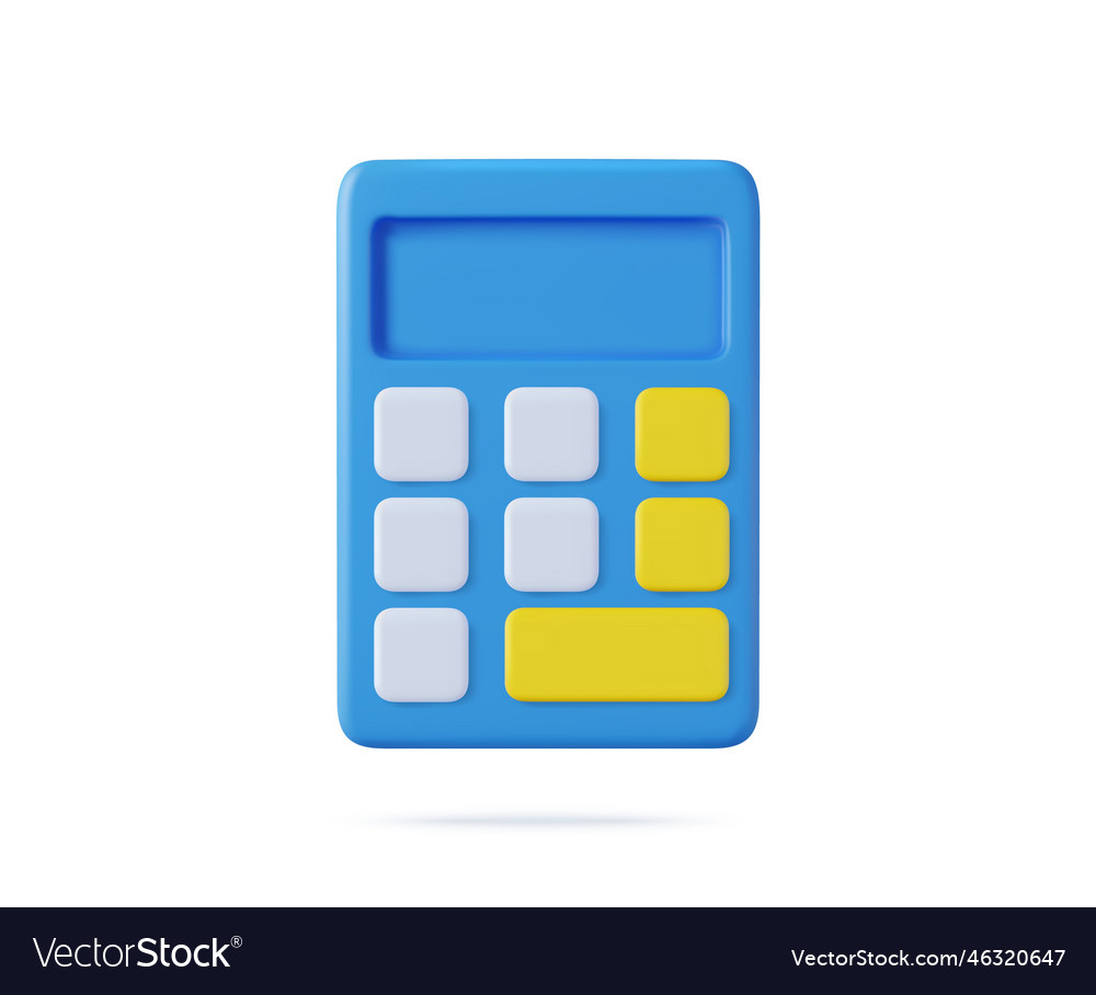 3d calculator icon Royalty Free Vector Image - VectorStock