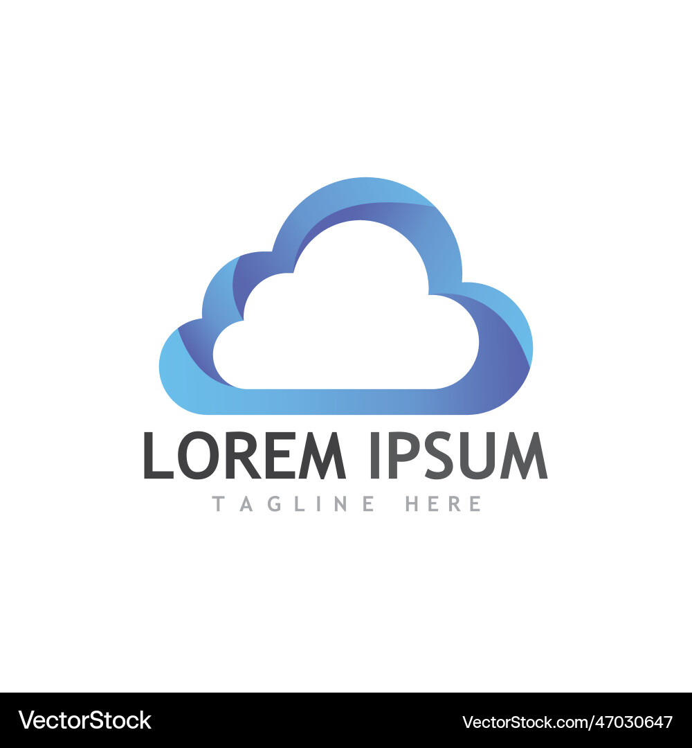 Cloud template Royalty Free Vector Image - VectorStock