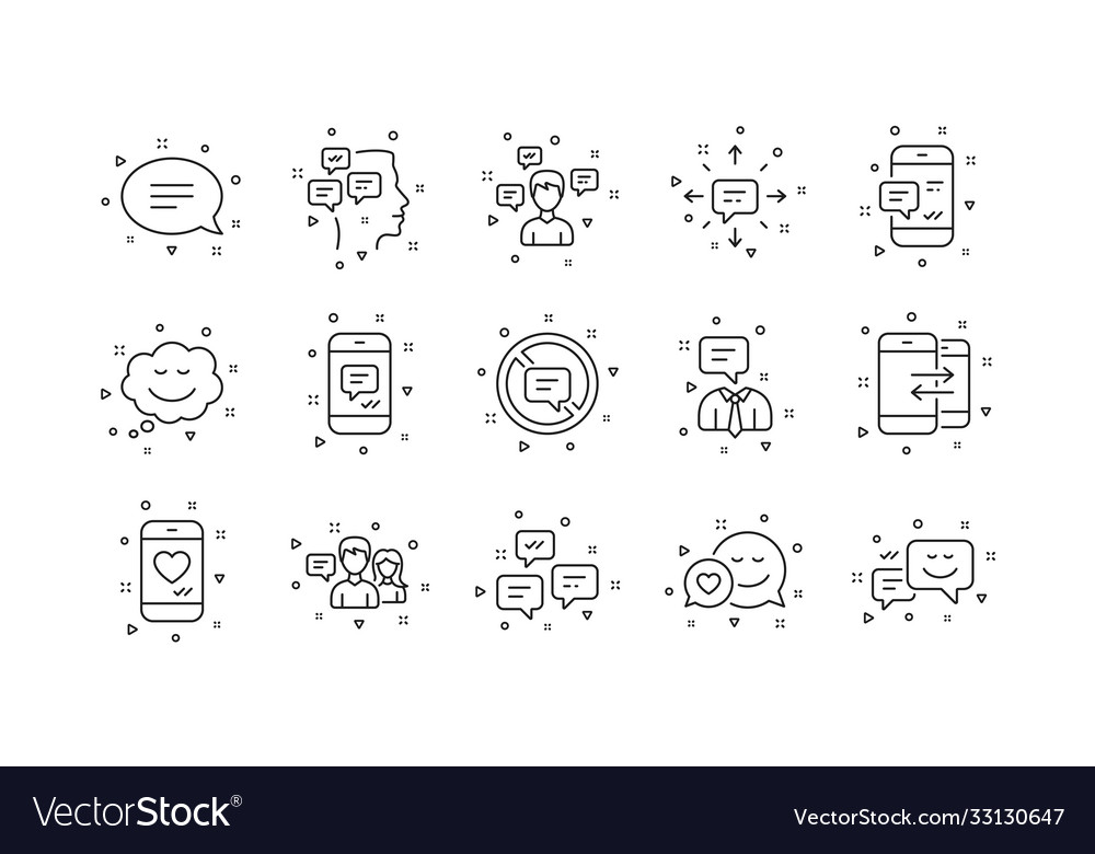 Message and communication icons group chat Vector Image