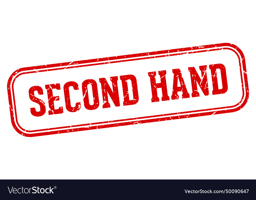 Second hand stamp second hand rectangular stamp Vector Image