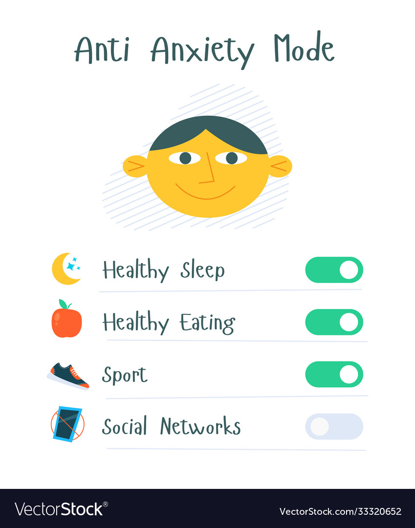 Antianxietymode Royalty Free Vector Image VectorStock