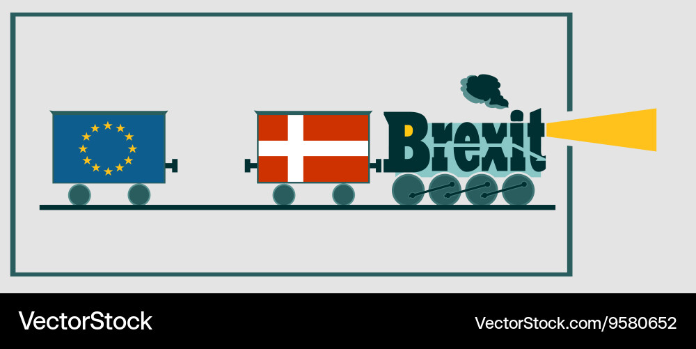 Denmark and eu relationships brexit text Vector Image