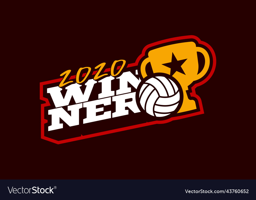 Winner volleyball logo modern professional