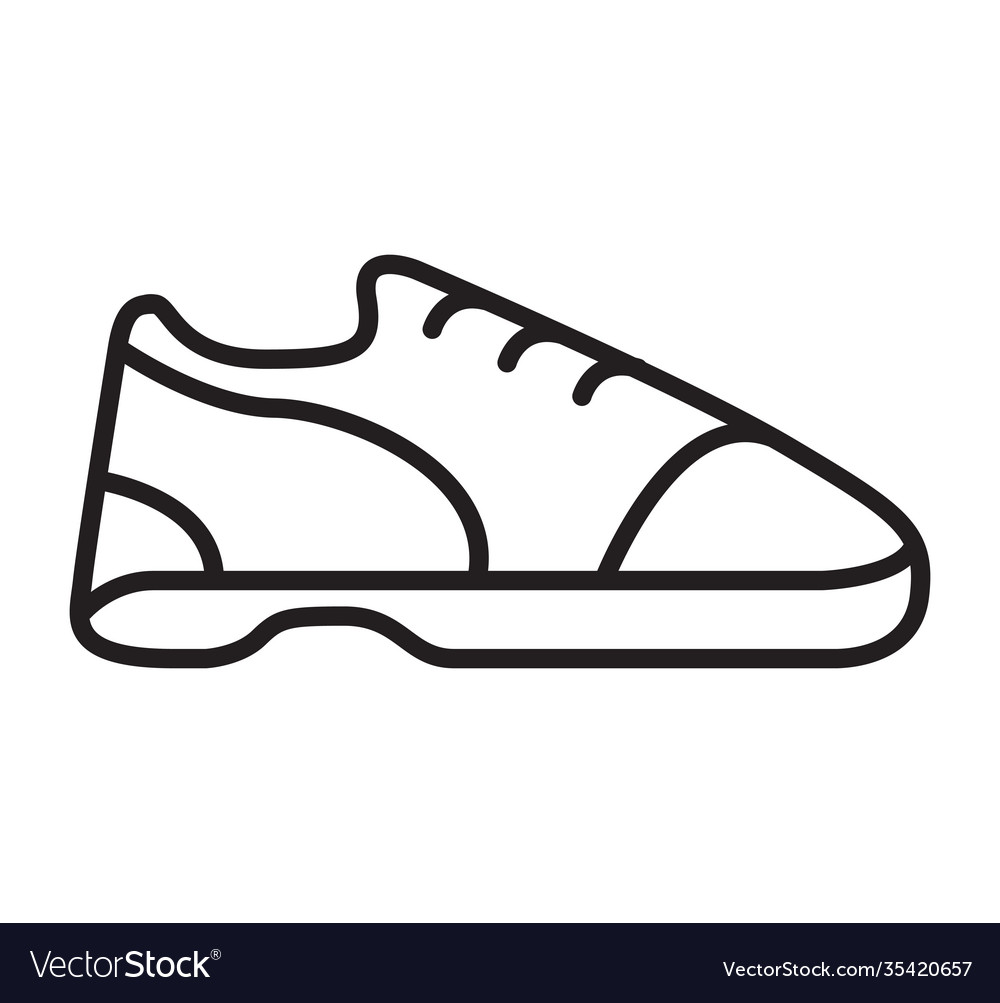 Bowling shoes icon outline shoes signsport Vector Image