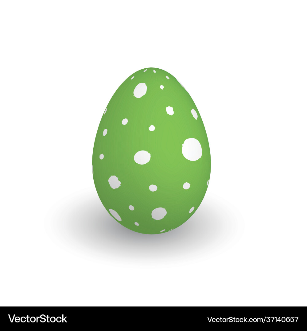 Colorful 3d realistic easter egg Royalty Free Vector Image