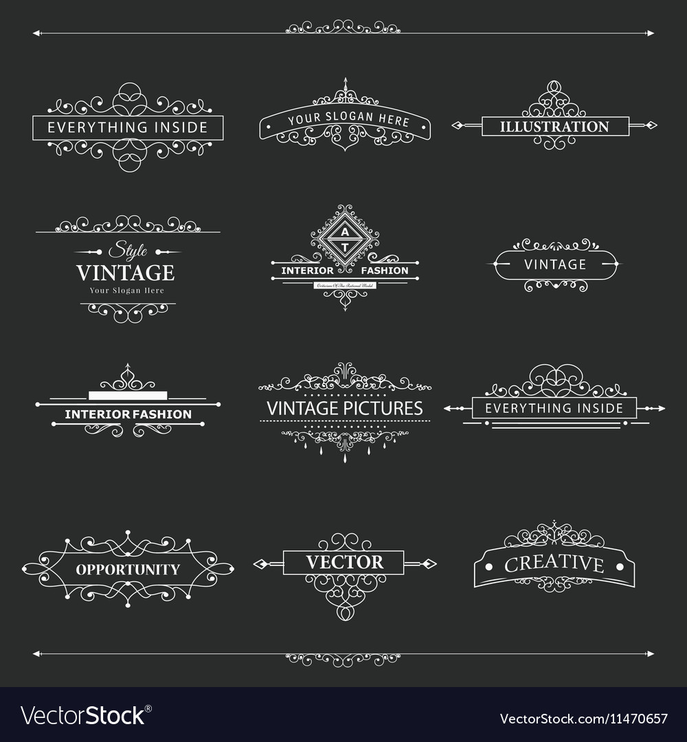 Design elements Royalty Free Vector Image - VectorStock