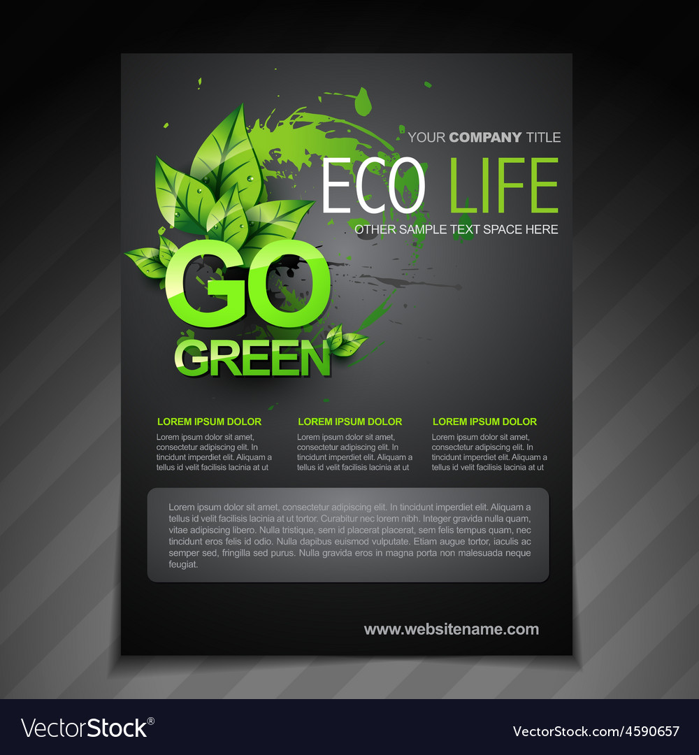 Eco Flyer Brochure Poster Template And Magazine Vector Image eco-flyer-brochure-poster-template-and-magazine-vector-image
