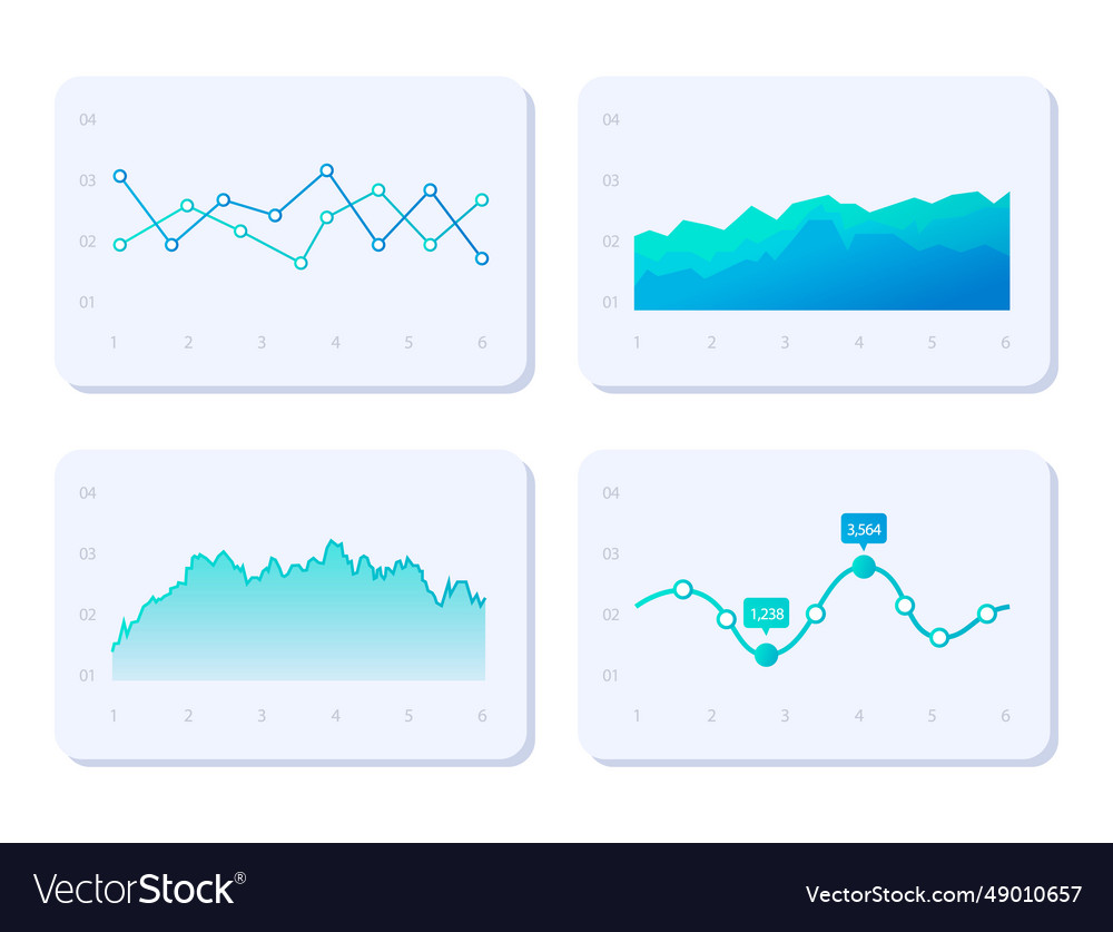 Infographic dashboard the graph revealed clear Vector Image