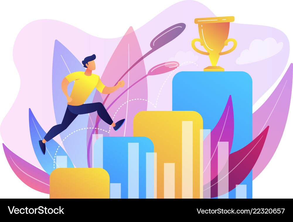 On the way to success concept Royalty Free Vector Image