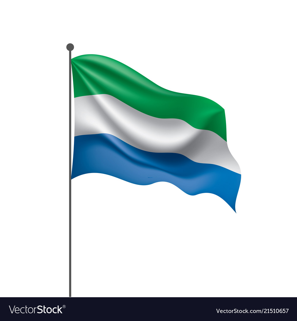 Sierra leone flag Royalty Free Vector Image - VectorStock