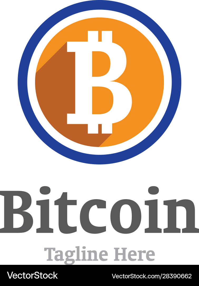 Bit coin icon template Royalty Free Vector Image