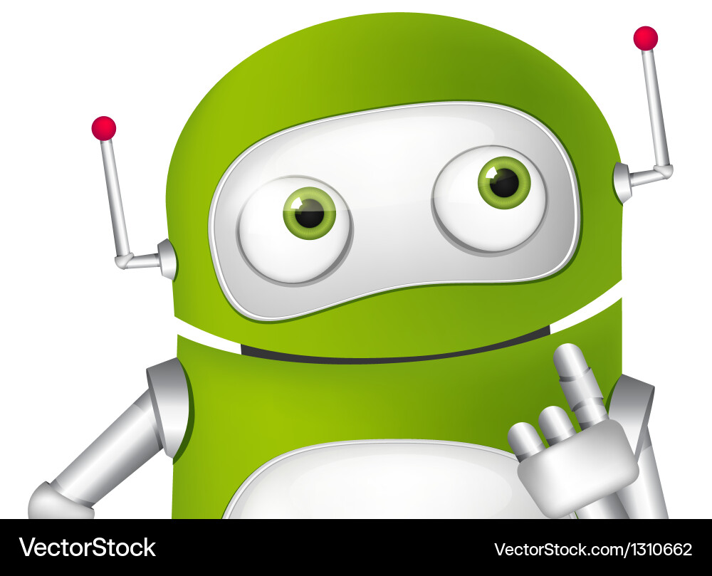 Cute robot Royalty Free Vector Image - VectorStock