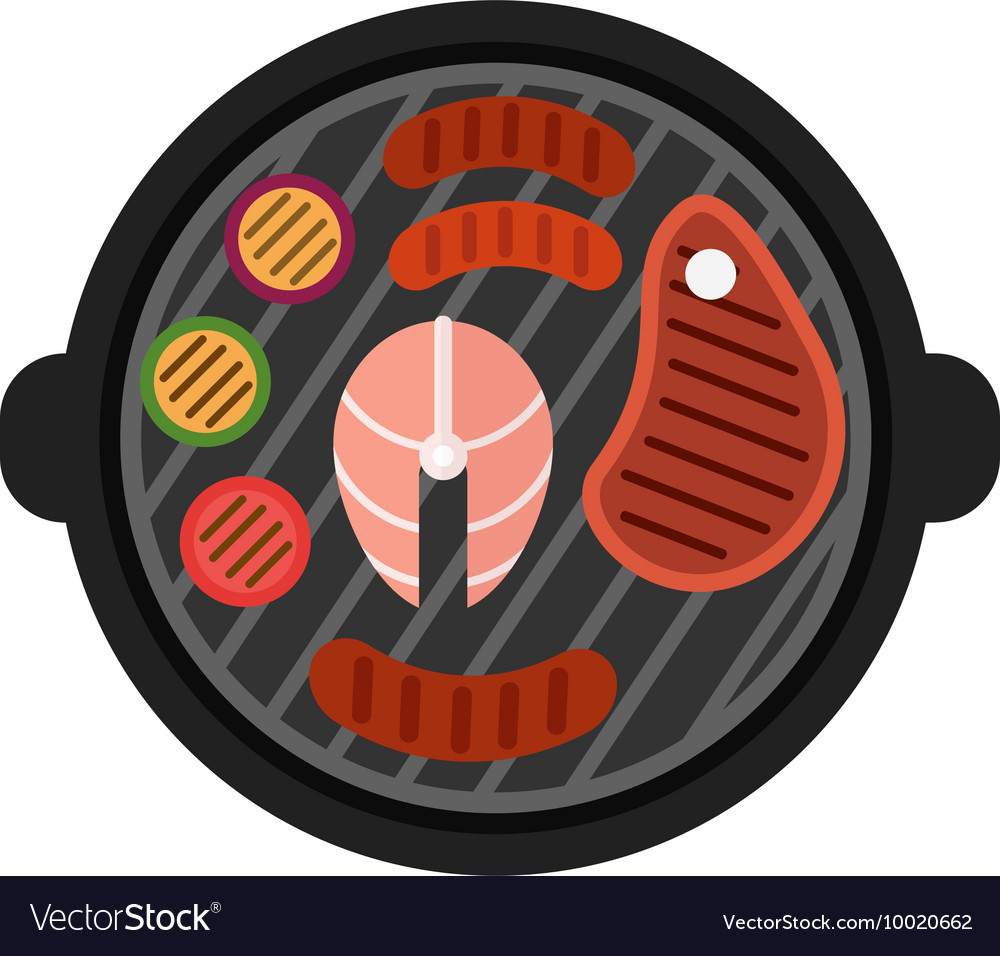 Grill meat Royalty Free Vector Image - VectorStock