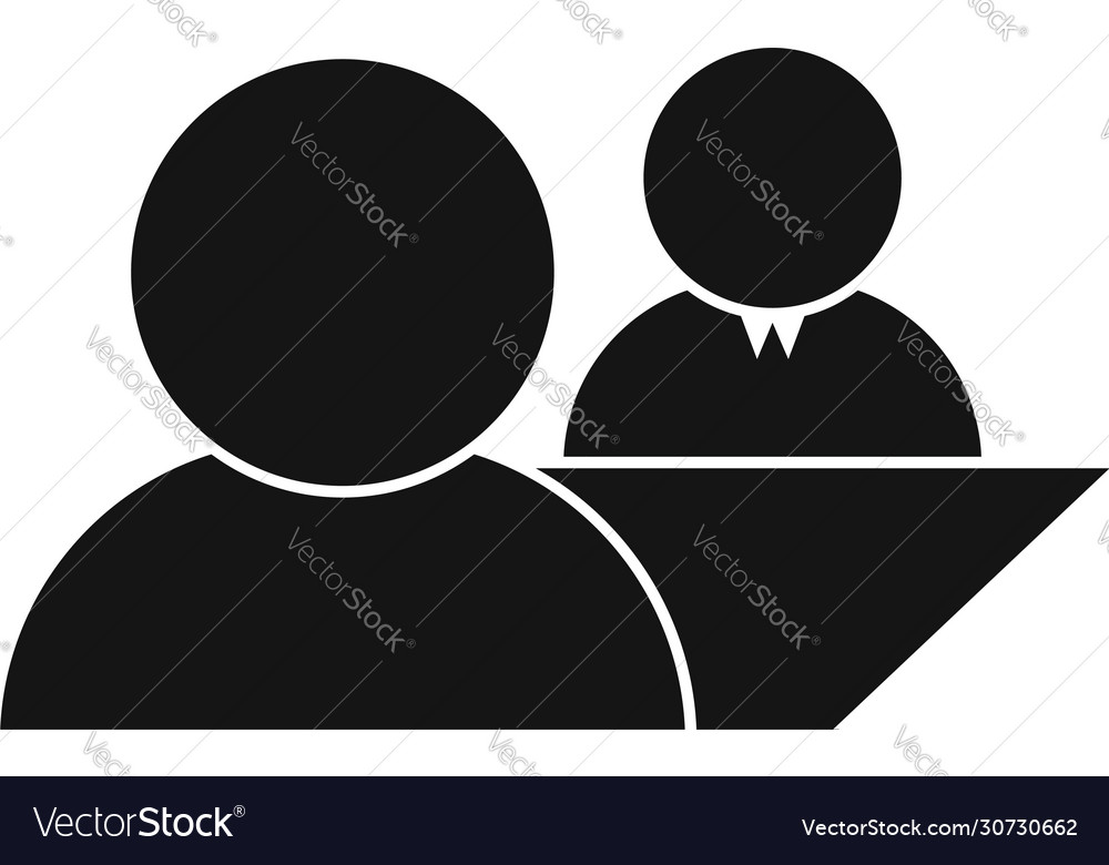 Job interview icon simple style Royalty Free Vector Image