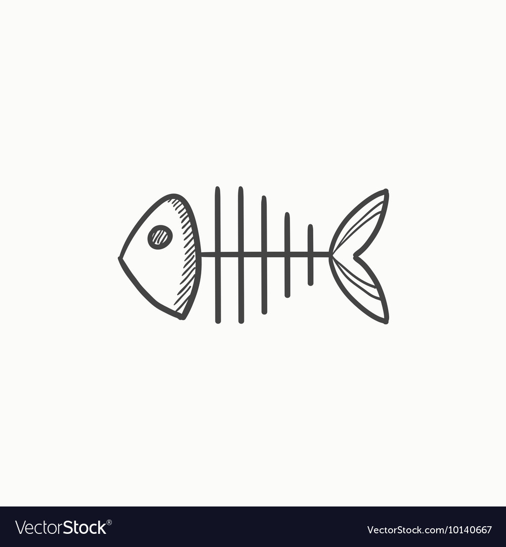 Small fish sketch icon., Stock vector