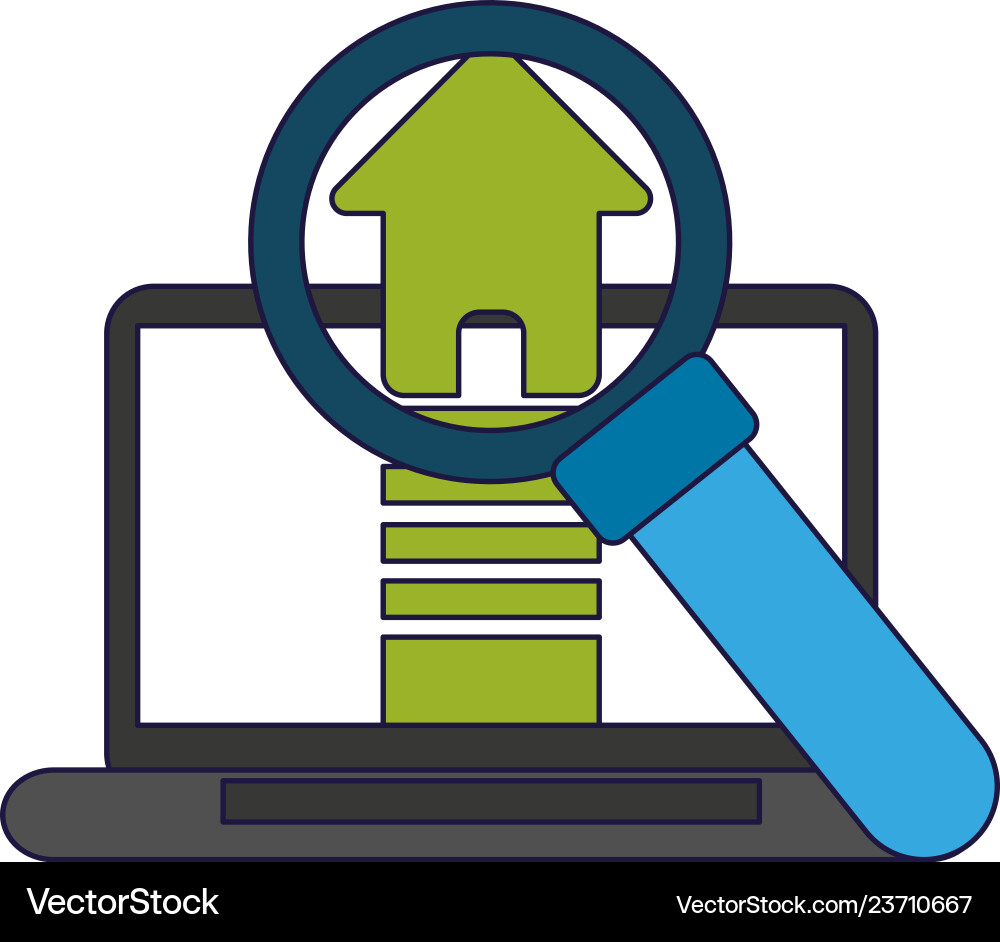 Real estate online blue lines Royalty Free Vector Image