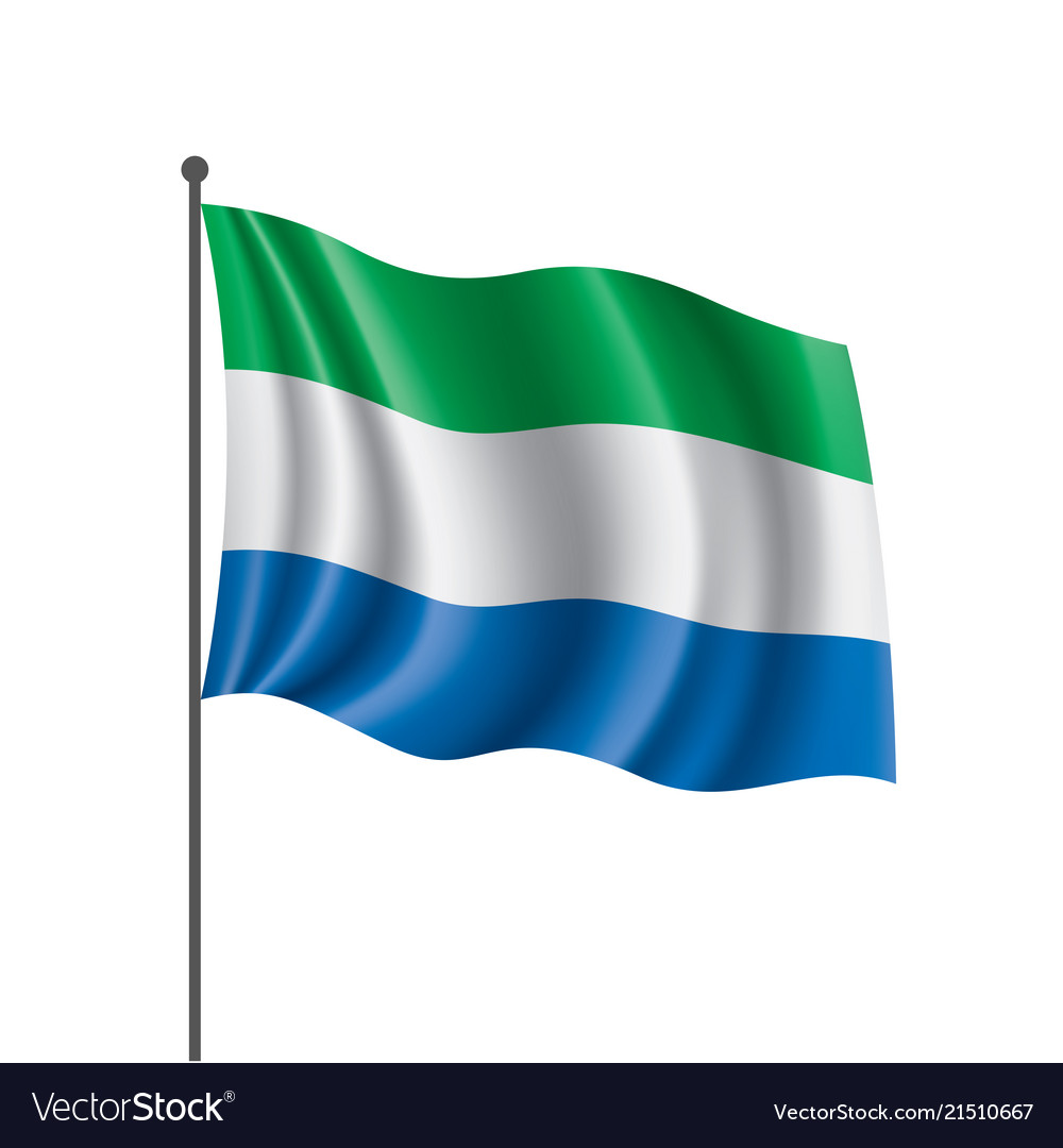 Sierra leone flag Royalty Free Vector Image - VectorStock