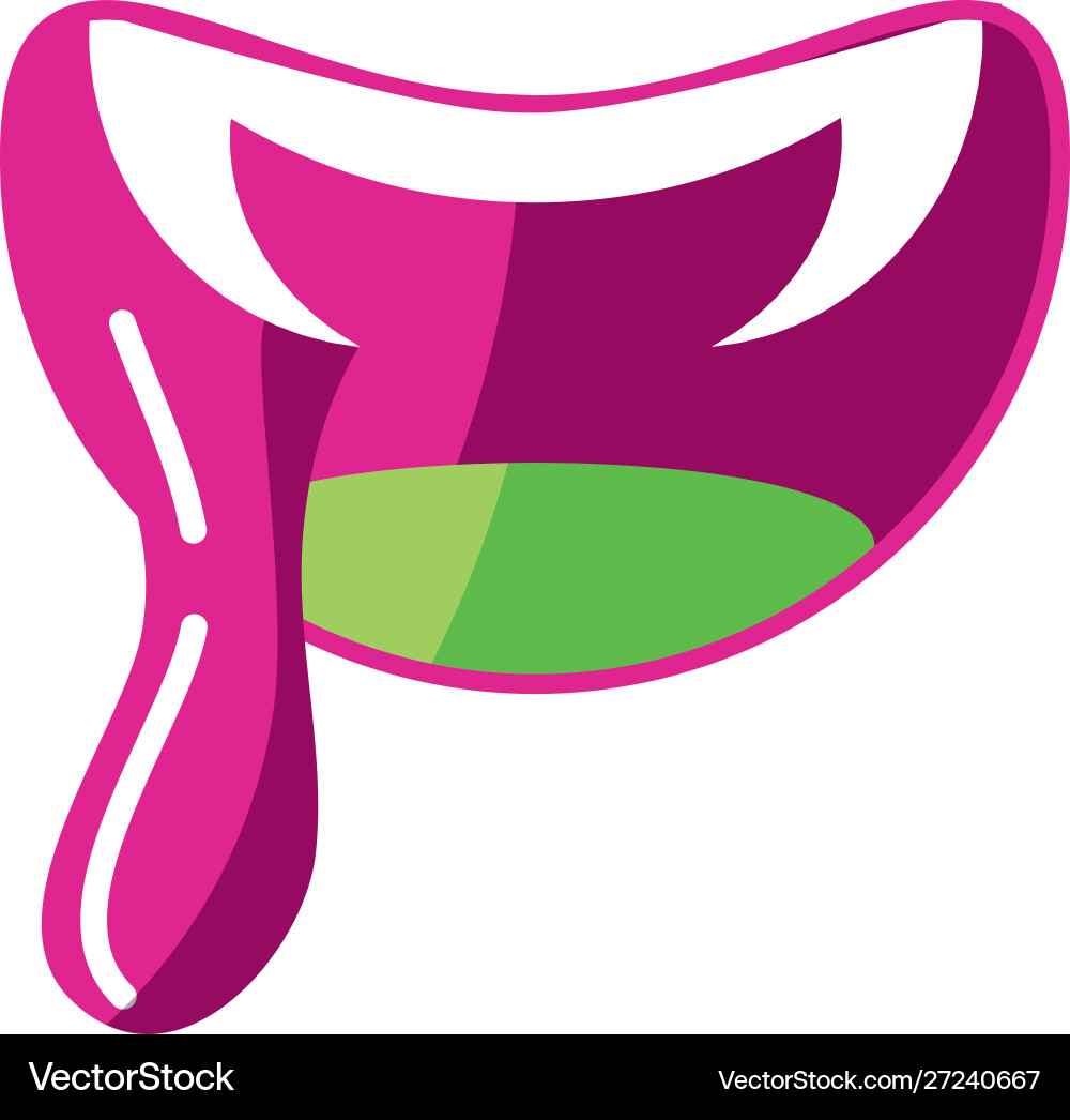 Vampire with fangs in white background Royalty Free Vector