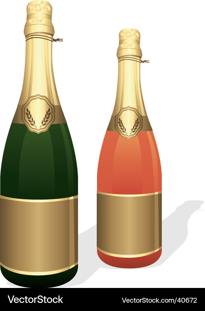 Champagne bottles Royalty Free Vector Image - VectorStock